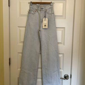 Levi’s brand new with tags Ribcage high rise jeans. Light wash.